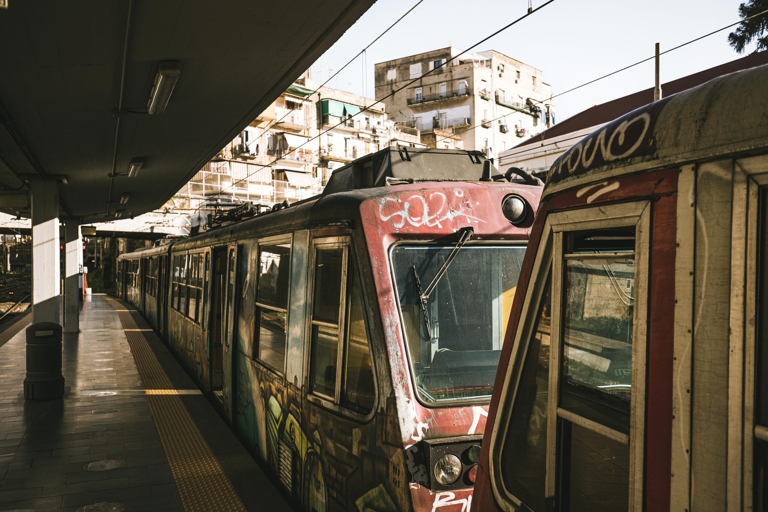 Circumvesuviana train connecting Sorrento and Pompeii